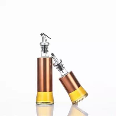 China Freshness Preservation Brown Oil Dispenser Bottle Glass 200ml 300ml Olive Oil Glass Bottle Empty for sale