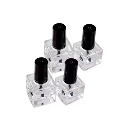 China Cosmetic Nail Polish 8ml 10ml Glass Bottle Square Shape Glass Bottles For Nail Polish for sale