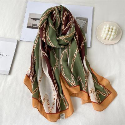 China Viscose 100 Styles Brand Designer Printed Soft Aumtum Luxury Canvas Scarves Large Muslim Cover Up Shawls Cotton Ladies Scarf Women for sale