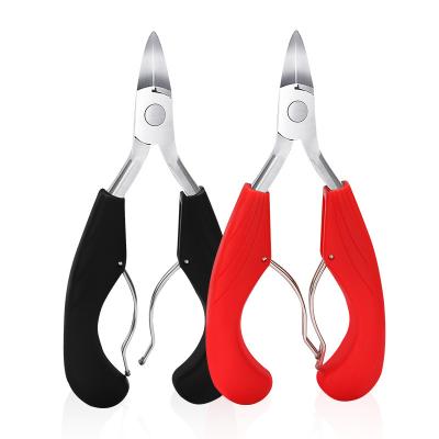 China Cheap Price Sharp Heavy Duty Hard Toenail Clippers Hard Red Custom Cuticle Nipper for sale