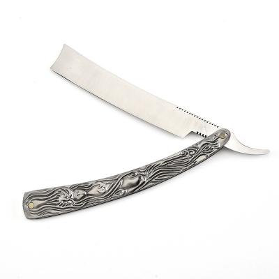 China Stainless Steel Sharp Metal Customization Blade Silver Folding Shaving Razor Folding Single Blade Razor for sale