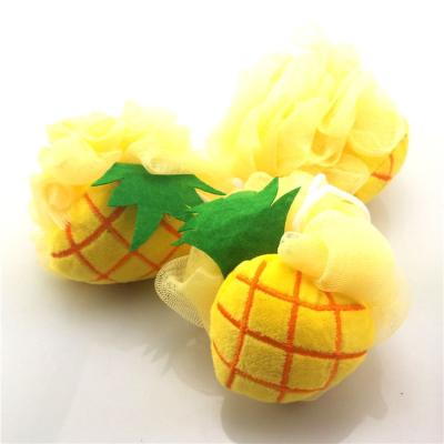 China EXFOLIATE Fruit Shape Exfoliating Bath Sponge Children's Bath Ball for sale