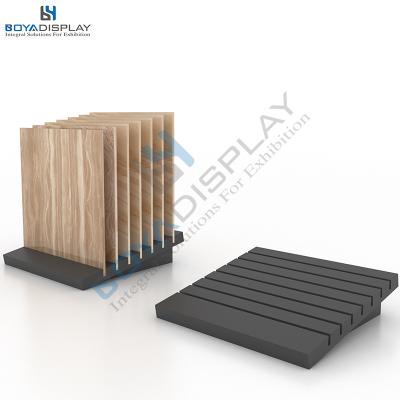 China Good Supplier Durable Marble Display Flooring Boya Quartz Stone Granite Tiles Ceramic Sample Rack Display Rack for sale