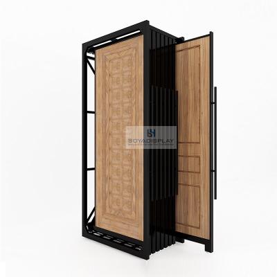 China Boya Steel Customized OEM/ODM Door Display Rack Factory Direct Wooden Door Display Rack Rack for sale