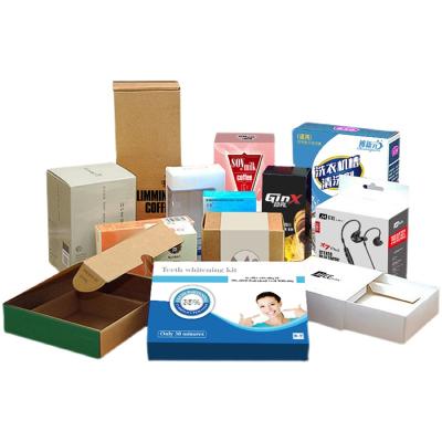 China Recycled Materials Custom Printed Machine Box Clothing Courier Cosmetics Shipping Cardboard Packaging Cloth Corrugated T-shirt Folding Gift Box for sale