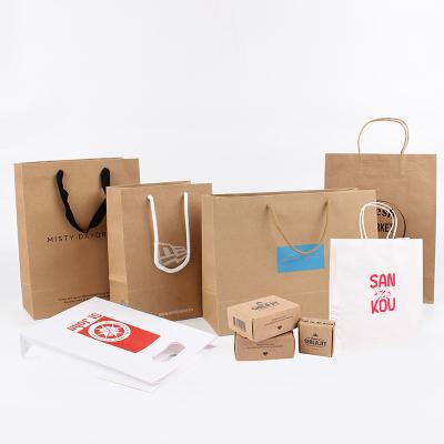 China Custom Copy Recyclable High Quality Cheap Colorful Kraft Paper Bags With Handles Paper Kraft Paper Bag for sale