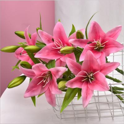 China China high quality artificial lily real touch nature multicolor lily for decoration wedding home for sale