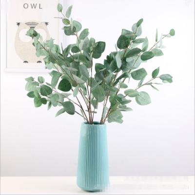 China Real Touch Nature 89cm Tall Artificial Eucalyptus Stem Faux Eucalyptus Branches For Greenery Wedding for sale