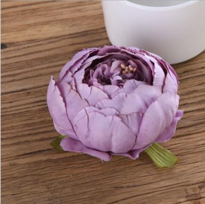 China Wholesale Touch Real Nature Artificial Silk Peony Head For Wedding Decoration for sale