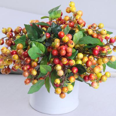 China Real Touch Nature DIY Artificial Small Berry Christmas Simulation Moss Flower Berry Pick for sale