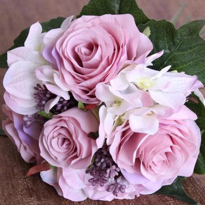 China Touch Real Nature Artificial Silk Flower Cheap Rose Office Use For Hotel Decoration Home Flower for sale