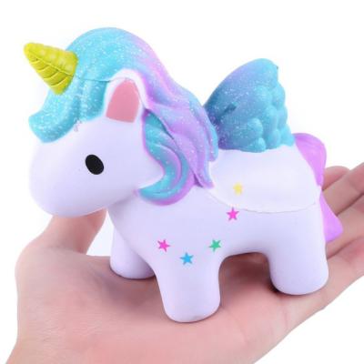 China Kids Unicorn Kawaii Cute Scented Slow Rising Rainbow Sensory Toy Moving Person Puzzle Squeeze Toys Trigger Toy Hop Props for sale