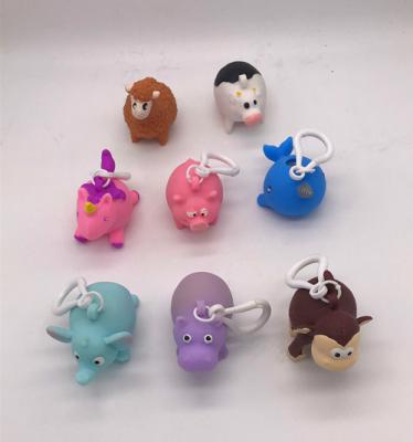 China Promotional Gift Squeeze Toy Hot Selling Plastic Kawaii Poo-poo Head Chained Animal Toy for sale