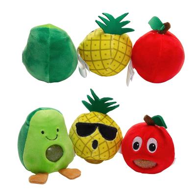 China Hot Selling Amazon Puzzle Sensory Toy Sports and Fruit Shapes Stir Toy Plush Stress Ball for sale