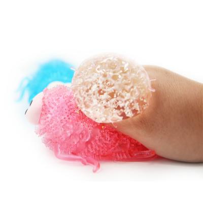 China Hot Sale Sensory Toy TPR Stress Release Squeeze Ball Fly Model Toys Filled by Crystal Beads for sale