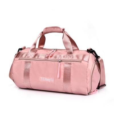 China Sports Shoulder Duffel Bag Custom Embroidered Logo Large Capacity Gym Waterproof Fashionable Nylon Bag For Ladies for sale