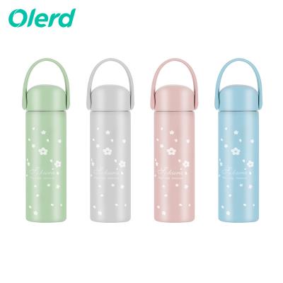 China Sustainable Stainless Steel 300ml Custom Vacuum Flask With Handle For Portable Hot Water Bottle for sale