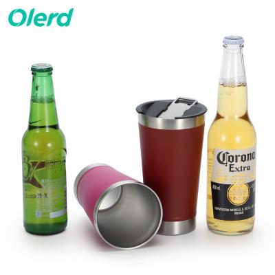 China New Product Sustainable Wide Mouth Stainless Steel Mug Beer Vacuum Insulated Coffee Mug With Beer Opener for sale