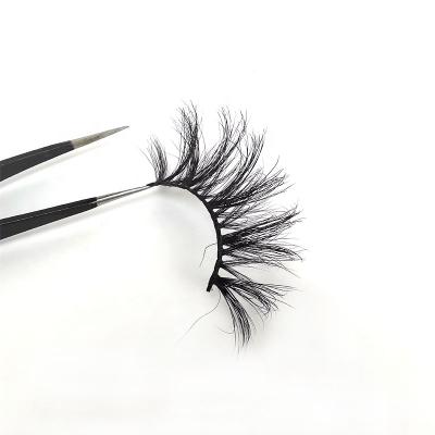 China Long Lasting Mink Lashes 25mm Strip Lashes3d For Women Thick Fluffy Real 5d 100 Mink Eyelashes for sale