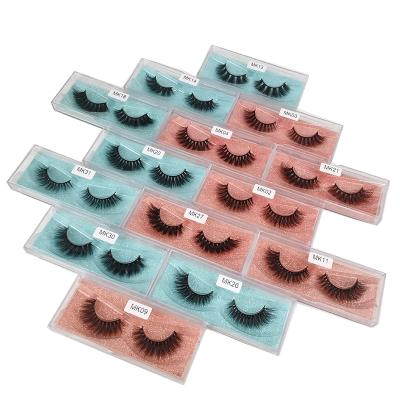 China 3D Mink Hair Lashes Natural Mink Long Lasting 100% Handmade Eyelash Strip Full Lashes 3D Mink Lashes for sale