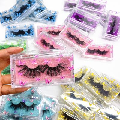 China 3D Long Lasting Siberian Mink Lashes 24mm Lashes 100% Curly Lashes Fluffy 25mm Real Volume for sale