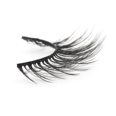 China Private Label Durable Silk Eyelash Extension Faux Mink 3D False Eyelashes 5pairs Package Wholesale for sale