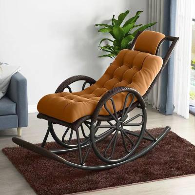 China Modern High Quality Fabric Flip Rocking Chair Relax Leisure Chair With Stool Lounger Sofa Seat for sale