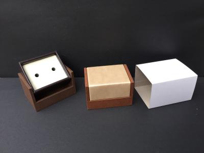 China Elegant Custom Cufflink Gift Boxes , Cufflink Storage Box Hot Stamping for sale