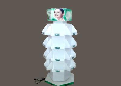 China Custom Shopping Mall Acrylic Display Stands Free Standing For Facial Mask for sale