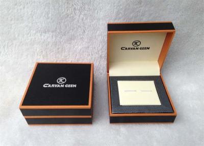 China Het Horloge van met de hand gemaakte Elegante Mensen en Cufflink Aangepaste het Embleem van de Juwelendoos Te koop