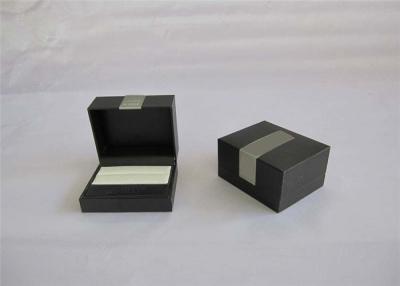 China Customized Wooden Cufflink Gift Boxes For Jewelry , Gold Stamping Finishing for sale