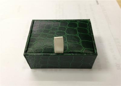 China High - End Mens Cufflink Case Square With Crocodile Cover , Eco - Friendly for sale