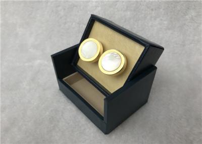 China Solid Wooden Cufflink Storage Case , Elegant Personalized Cufflink Box for sale