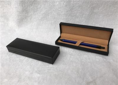 China Brown Custom Cardboard Pen Gift Box With Embossed Logo , Velvet Inside for sale