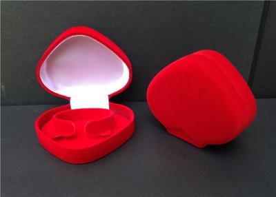 China Bracelet / Earring Velvet Jewelry Box Red Cover For Wedding , 220*52*40mm for sale