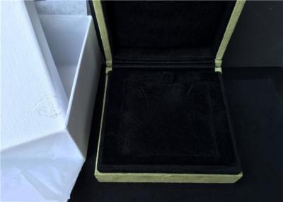 Chine Noir représentez le carton dur de boîte à bijoux de velours à l'intérieur l'affichage à vendre