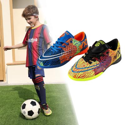 China Best New Lightweight Custom Firm Cool Ground Green Blue Soccer Cleats Field Hockey Flat Orange Kids Turf Soccer Cleats Wide Feet for sale