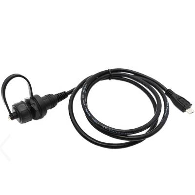 China USB2.0 Cable 5 Pin Male Micro USB Cable Micro to AUX Extension Flush Panel Micro USB Cable. mount female for sale