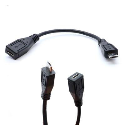 China MP3/MP4 Player Micro USB Mobile Phone Data Cable Right Angle Male To Female Fast Charging Cable 3m Or Customized for sale