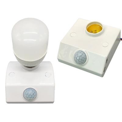 China E27 220V e27 infrared human body motion sensor lamp holder adjust15s 45s 5minute pir sensor switch for sale