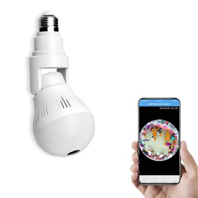 China Wireless NIGHT VISION cctv camera 360 degree night vision led camera bulb e27 wifi camera bulb 1080p Hd led bulb for sale