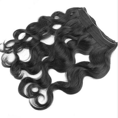 China Wholesale Virgin Russian Curly Invisible Tangle Hair Body Wave Hair Free Hair Extensions No Glue for sale