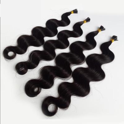 China Real Virgin Hair 100% Virgin Girl Brazilian Hair Extensions I Tip Hair Extensions Body Wave Body Wave for sale