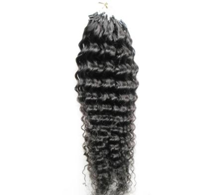 China Original Pure Natural Brazilian Deep Wave Ring Virgin Human Hair Micro Virgin Hair Extension for sale