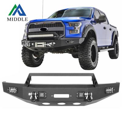 China Polished Finish Popular 2021 Hot Sale 2015-2019 FORD F-150 Truck Stainless Steel American Super Duty Front Bumper Bull Bar For for sale