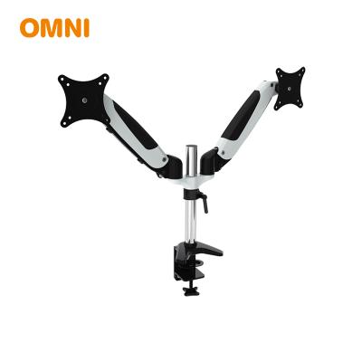 China Modern Dual Monitor LCD Height Adjustable Laptop Stand Dual Arm for sale