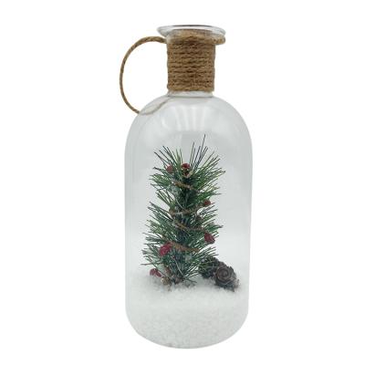 China Europe high quality for decoration glass bottle with screw cover ornament for sale