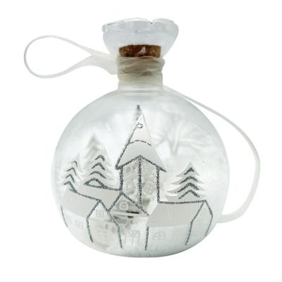 China European factory glass cup bottle decoration Chinese Christmas tree double wall for sale