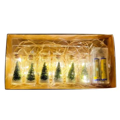 China Modern Clear LED Glass Bottle Wishing Bottle Lamp String Light Mini Christmas Tree Christmas Tree for sale