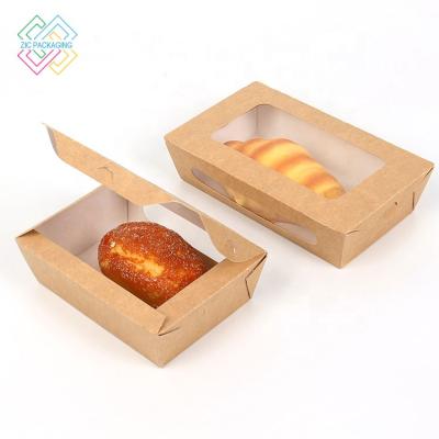 China Recycled Materials Custom Take Out Fast Food Packaging Disposable Paper Boxes Take Away Paper Paper Salad Lunch Box for sale